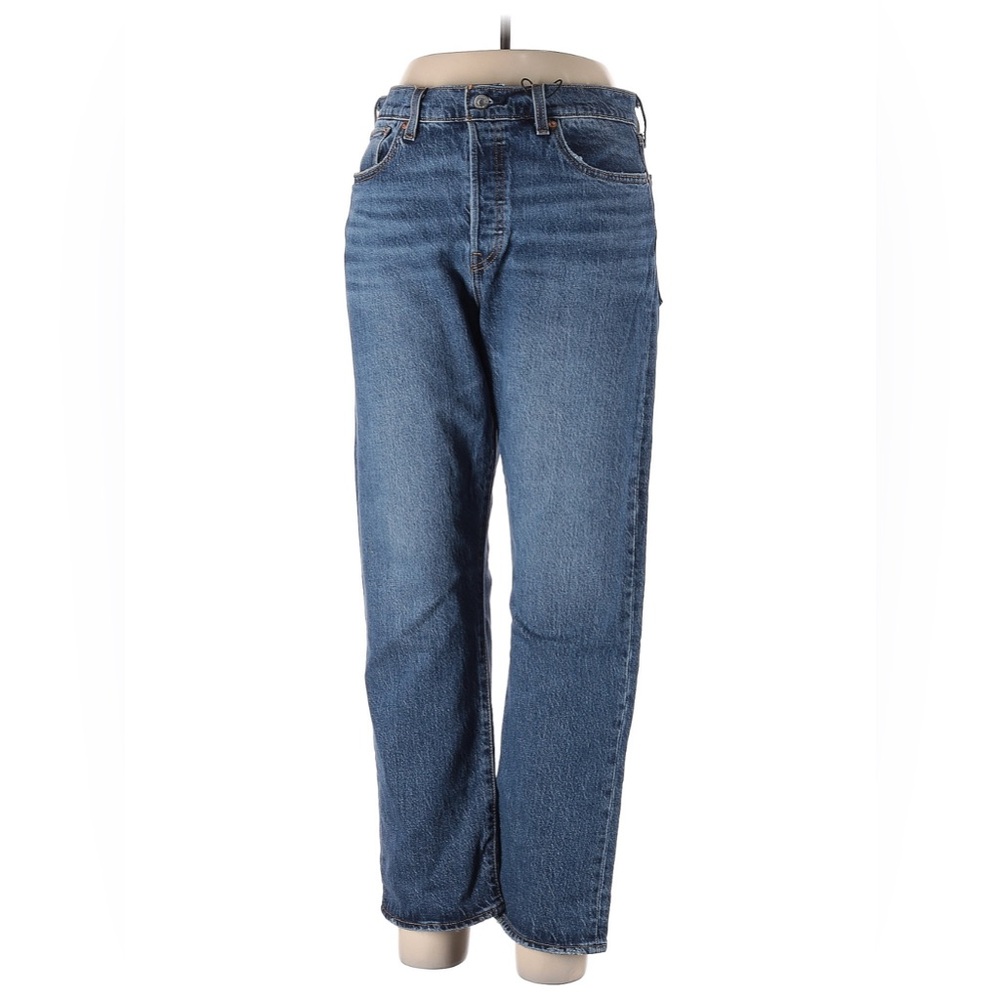 Levi's Women's Medium Blue Straight-Leg Jeans